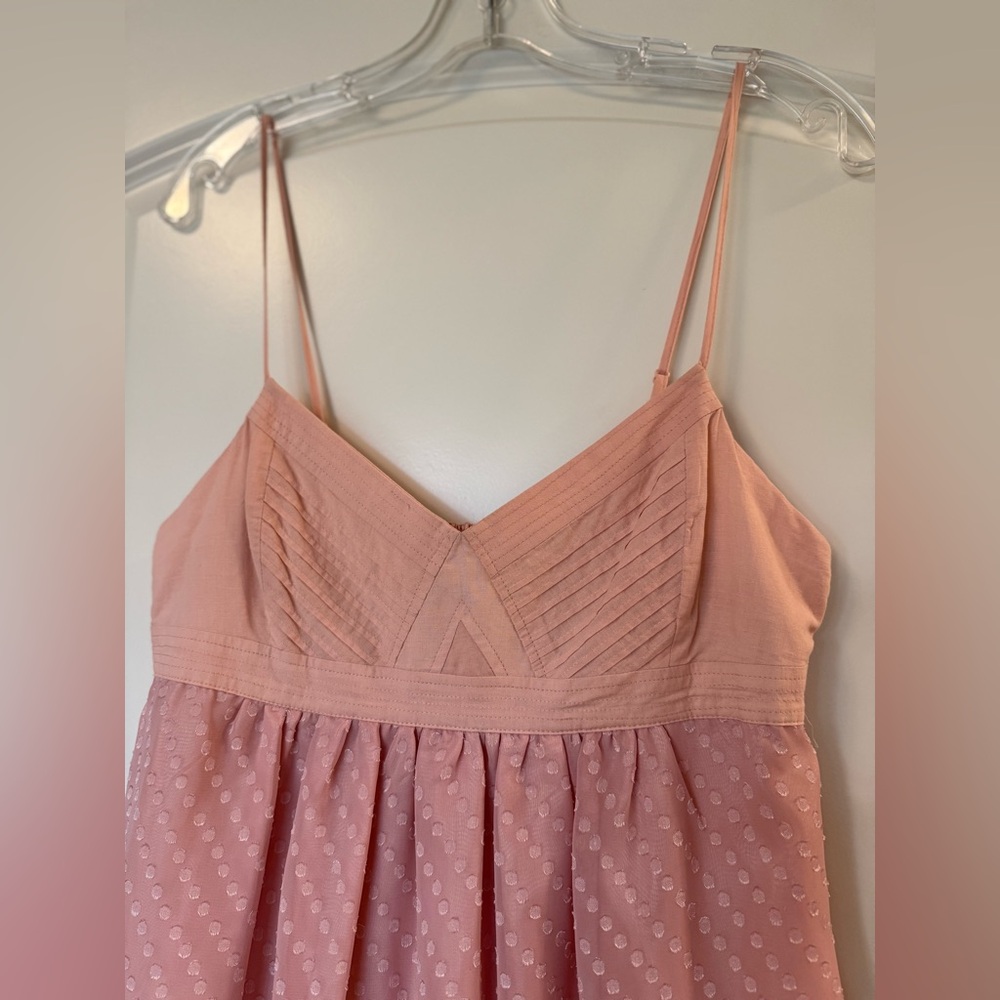Forever 21 Medium Baby Doll Dress With Spaghetti Straps And Sheer Polka Dots. - Picture 16 of 16